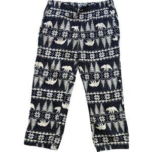 Old Navy Womens Holiday Polar Bears Flannel Pajama Pants Sz XL Blue White Nordic